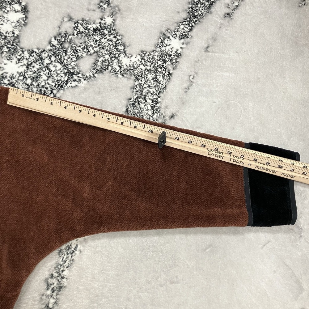 Vintage Annikki Karvinen Finland Brown Black Cotton Snap Jacket Womens S - Picture 6 of 12